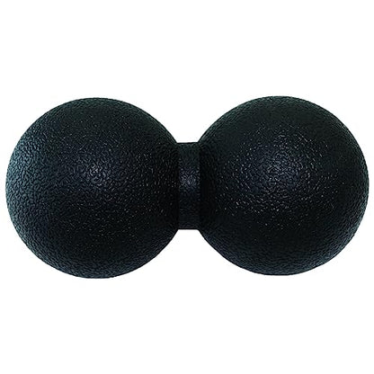 Hard Peanut Massage Ball, Double Lacrosse Massage Ball. Deep Tissue Massage Roller Mobility Ball for Physical Therapy Myofascial Release Muscle Relaxer Acupoint Massage (Black) | Mobility Massager Tool for Deep Tissue Physical Therapy Myofascial Release T