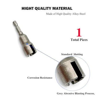 1/4" Wing Nut Driver Wing Nut Drill Bit Socket Wrenches 1/4 inch Hexagon Head Drill Driver Bits for Panel Nuts Screws Eye C Hook Bolt - size: Wing Nut Driver (1/4"-20) - 1 Pcs