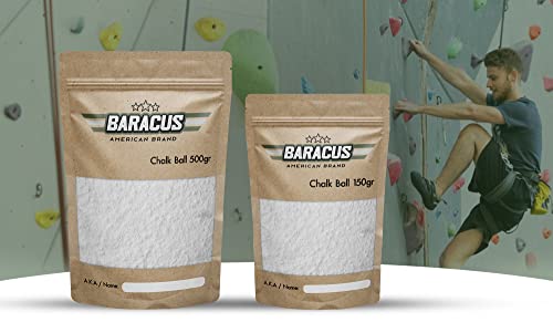 BARACUS Chalk Bag - Premium Gym Chalk for Climbing & Lifting Chalk, Gymnastics, Weightlifting, Crossfit, Pool Dance, Training and Improve Your Hand Grip - size: 150 gr / 5.20 oz