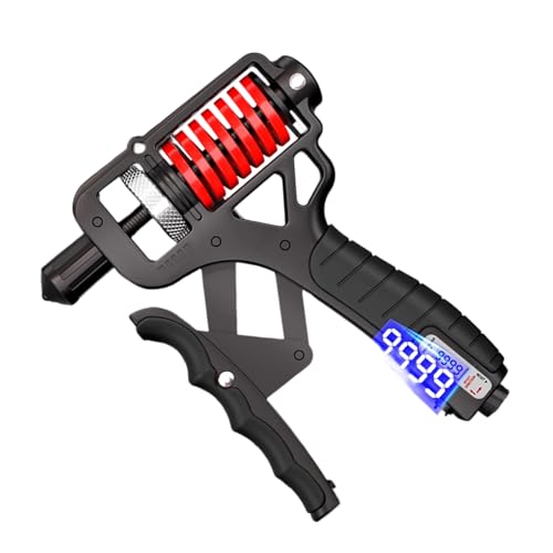 Adjustable Grip Strength Trainer - Hand Muscle Training Equipment 11-364 Lbs, Gym Grip Strengthener | For Exercise, Fitness, Weightlifting, Climbing - color: Black
