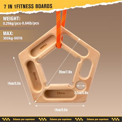 CMOOD Hangboard, Hangboard Rock Climbing for Climbing, Home Training, Finger Strengthener, Pull-up Grip Arm Training Portable Finger Board Rock Climbing Holds Indoor and Outdoor