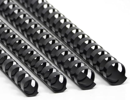 Rayson CR16202225BK Plastic Binding Combs 5/8 in. 13/16in, 7/8in, 1in, 19-Ring Letter Size, Black Comb Binding Spines, Multi-Size Pack of 40 - color: Black, size: Letter size - 5/8in, 13/16in, 7/8in, 1in