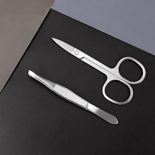 19 Pcs Manicure and Pedicure Kit with Portable Case Nail Grooming Tools for Travel Office and Home Use - color: Claret