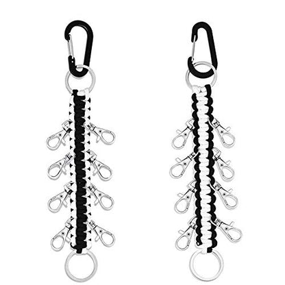 10 Inch Handmade Cheer Bows Holder 2 Pcs for Cheerleading Teen Girls High School - color: Black & White