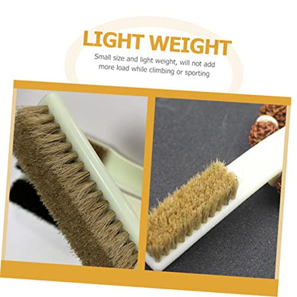 Alipis 2pcs Rock Climbing Brush Bouldering Stone Cleaner Outdoor Sports Brush Sturdy Boars Hair Handle Cleaning Tool for Climbing
