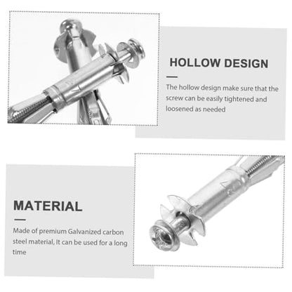 Cabilock 22sets Hollow Door Anchor Kit of Expansion Bolts Screws and Nuts for Drywall Ceiling and Wall Fixing Heavy Duty