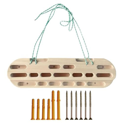 Rock Climbing Board Finger Strength Training Pull Up Bar Arm Training | Wooden Finger Strength Training Board Building Torso Strength for Indoor Practice Hangings Practice Climbing Training