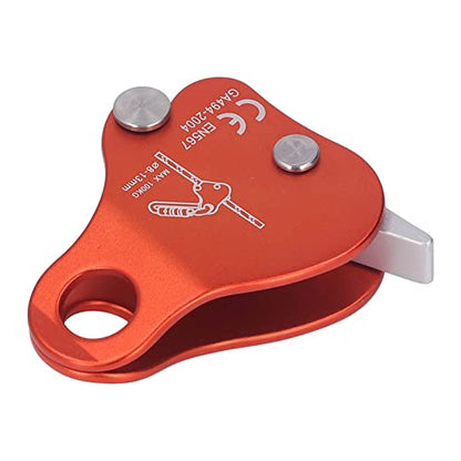 Bnineteenteam Climbing Rope Grab Aluminum Alloy Self Locking Stopper for Outdoor Mountaineering and Rock Climbing, 1 Pack - color: Orange