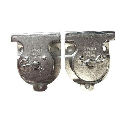 U Groove Stainless Steel Wall Pulley 2pcs Fixed Directional Single Wheel Roller, Swivel Lifting Rope, Pulley Block, Outdoor Sports, Hoisting Pulley, Wire Rope Pulley