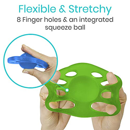 Vive Finger Exerciser Strengthener (3 Pack) - Hand Therapy Equipment | Grip Strength - Extensor Forearm Trainer Kit - Occupational Stretcher Balls for Fingers, Arthritis, Carpal Tunnel, Guitar