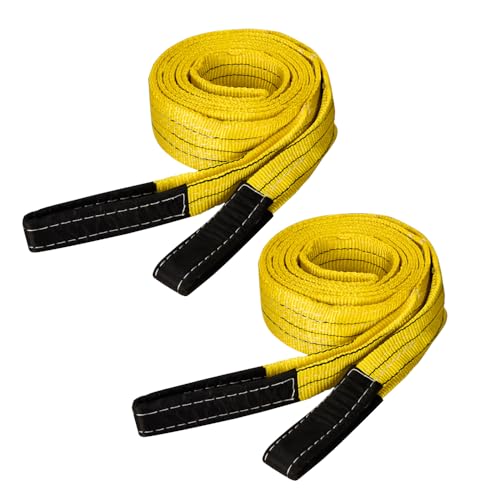 2 Pack 10FT Lift Sling Web Strap,Heavy Duty 6600lbs Capacity Flat Eye Nylon Strap for Hoist,Lifting Sling 1''x10' - size: 2 Pack 1''x10'