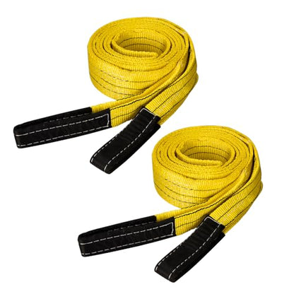 2 Pack 10FT Lift Sling Web Strap,Heavy Duty 6600lbs Capacity Flat Eye Nylon Strap for Hoist,Lifting Sling 2''x10' - size: 2 Pack 2''x10'