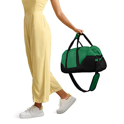 21" Large Duffle Bag with Adjustable Strap - color: Dark Green