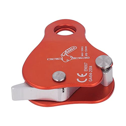 Bnineteenteam Climbing Rope Grab Aluminum Alloy Self Locking Stopper for Outdoor Mountaineering and Rock Climbing, 1 Pack - color: Orange