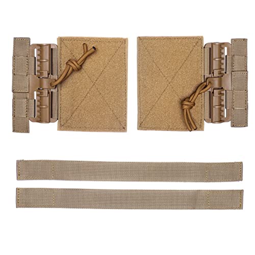 Tactical MOLLE Vest Quick Release Buckle Set Fast Fit Molle Side Belt Cummerbund Straps for JPC CPC NCP XPC 420 Vest - color: Khaki