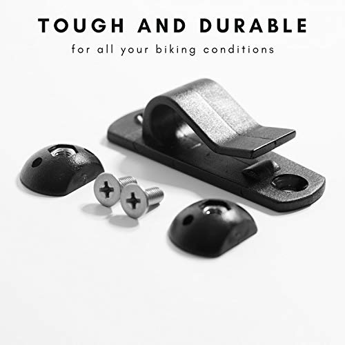 Vincita Bicycle Pannier Hooks DIY Mounting Hardware Kit for 13mm Rear Racks | Heavy-Duty Nylon 6 Replacement Clips Set of 2 to Convert Backpacks or Totes - size: Individual Hook Style / Rack Diameter Up to 13mm
