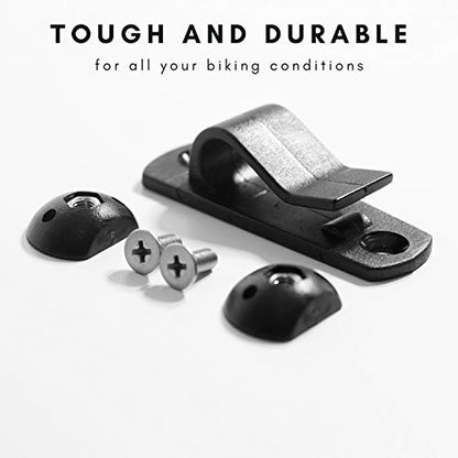 Vincita Bicycle Pannier Hooks DIY Mounting Hardware Kit for 13mm Rear Racks | Heavy-Duty Nylon 6 Replacement Clips Set of 2 to Convert Backpacks or Totes - size: Individual Hook Style / Rack Diameter Up to 13mm