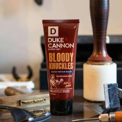 Duke Cannon Supply Co. Bloody Knuckles Hand Repair Balm for Men - 3 oz Travel Size Hand Cream - Fragrance- Free Moisturizing Cream for Dry Cracked Hands - Non-Greasy Lanolin Formula - size: 3 Ounce (Pack of 1)