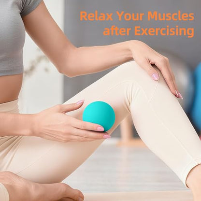 Massage Lacrosse Balls for Myofascial Release, Trigger Point Therapy | Foot Massage Ball to Relieve Plantar Fasciitis, Muscle Soreness - color: Green