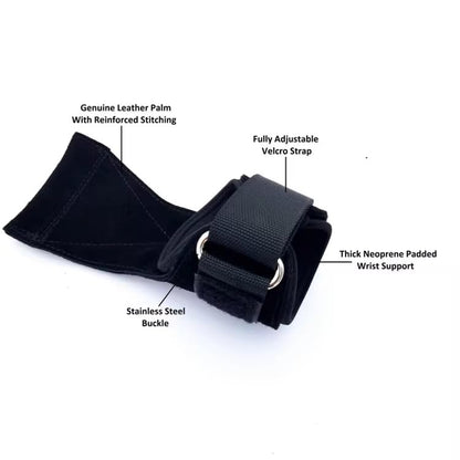 lifting straps for pull up bar – wrist weights, Adjustable Support for weightliftingDeadlift, Powerlifting, Strength Training – Gym Accessories for Men & Women (1 Pair, Black)