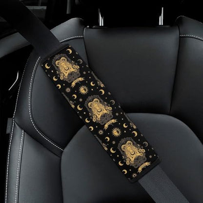 2 Pack Witchy Gothic Tarot Moon Constellation Aries Zodiac Car Seat Straps Shoulder Pads Universal Fit Neck Strap Covers for Adults and Children, All Vehicles, Pressure Relief - color: Pattern 1239