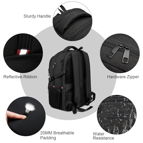 ZUBOND Backpack with Shoe Compartment for Men and Women, 17.3 Inch Laptop Travle Backpack, Daypack Gym, Sports, Camping, Hiking