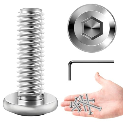30Pcs M6 Bolt M6 x 20mm Flat Head Socket Cap Screw Bolts, Allen Socket Drive M6 Screws, Stainless Steel 304, Bright Finish M6x1.0 Bolt by Marysino - color: Silver, size: M6 x 20mm