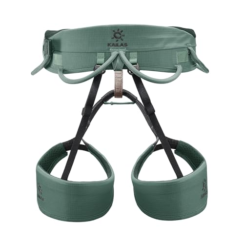KAILAS Airo Rock Climbing Harness Men Roofing Harnesses Rescue Mountaineering Safety Belt Women Comfortable Lightweight - color: Sage Green, size: Medium