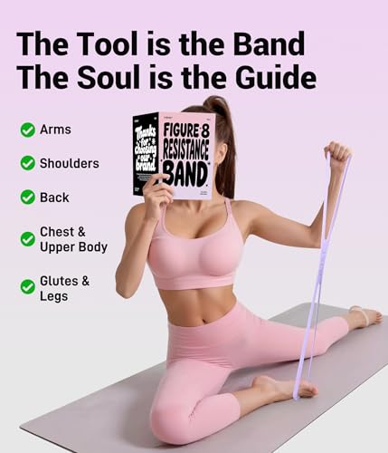 Upgraded Figure 8 Resistance Bands for Women with User Manual | High-Density Silicone .Gift-Ready Packaging . Beginner Workout Guide .Solid Comfort Handles .User Manual Included