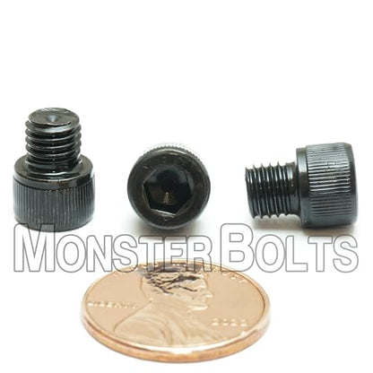 MonsterBolts - 1/4"-28 x 1/4" Socket Head Screws, ASTM A574, Alloy Steel, Black Oxide, 10 Pack - size: 0.25 In. (1/4")
