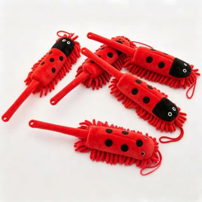 Nylon Hand Cleaning Brush Extendable Soft Handle for Home Fan,Red | Mini Cartoon Patterns Hand Cleaning Brush Extendable Soft Handle for Home Ceiling Fan,13.8In