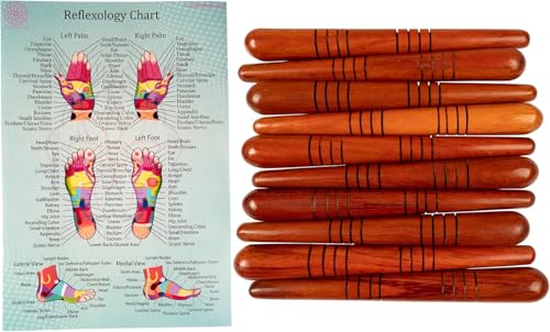 CCcollections Wood Therapy Massage Tools, Reflexology Wooden Stick Tool, Traditional Equipment for Relieving Muscle Pain Body Lymphatic Drainage Massager - (Set C) - size: Set C