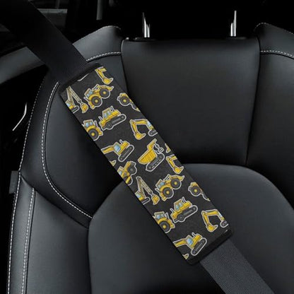 2PCS Breathable Seat Belt Cover for Adults and Children, Most Cars, Construction Excavator Truck Shoulder Harness Cover, Shock Absorption - color: Pattern 484