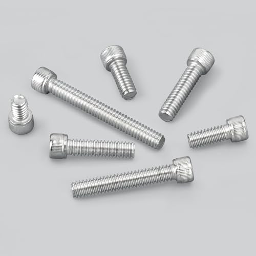 60 PCS 1/4-20 x 5/8" Hex Socket Head Cap Screws Bolts, Allen Socket Drive, Bright Finish, 304 Stainless Steel 1/4 inch Allen Bolt, Fully Machine Thread - color: Silver, size: 1/4-20 x 5/8"