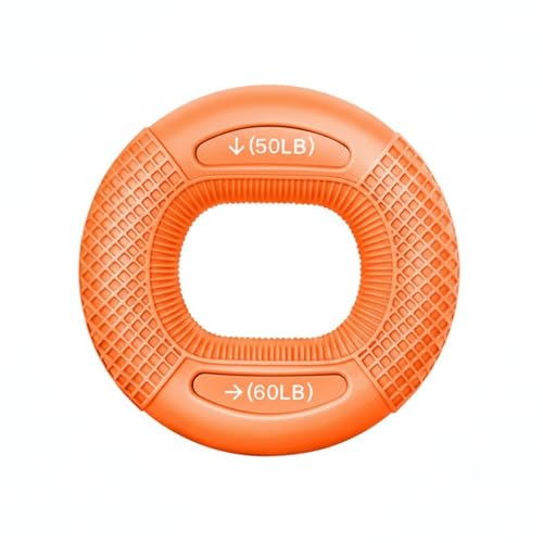 Adjustable Hand Grip Strengthener with TPE Handles for Forearm, Finger & Wrist Training - Portable Fitness Tool - color: Orange