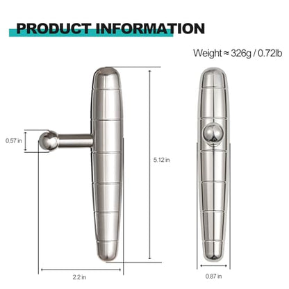 2 in 1 Trigger Points Massage Tool Stainless Steel T-Bar Deep Tissue Massage Tool for Pain Relief Full-Body Fascial Relaxation – Ideal for Shoulders, Neck, Legs, and Arms – Perfect for Sports Therapy