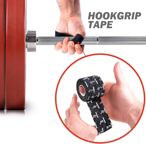 WARM BODY COLD MIND 1.85" Weightlifting Thumb Tape - Hook Grip Tape for Powerlifting, Cross Training, Gym Tape, Workout, Weight Lifting Tape, Athletic Finger Wrap (Mix V1 12 Rolls) - color: 12 Rolls Mix V1