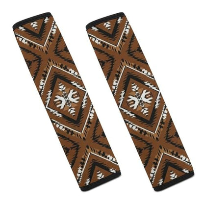 Universal Soft And Comfortable Car Seat Straps Shoulder Pads for Adult Use, Stroller Pushchair High Chair, 2PCS Bohemian Ethnic Mexican Geometric Rustic Western Southwestern Aztec Harness Pads Strap - color: Pattern 683