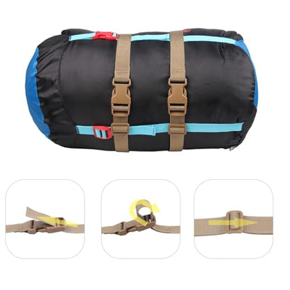 XTACER Backpack Accessory Strap Luggage Straps Cover Strap Sleeping Bag Strap with Buckle (TAN - Release Buckle Straps (4-Pack)) - color: TAN, size: 78 Inches