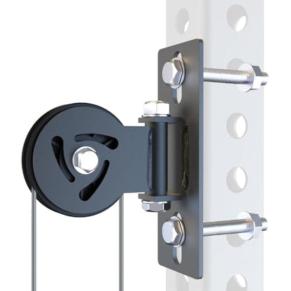 J Bryant Pulley System for Power Rack - Fits 5/8" Hole Size, Cable Pulley Attachment for 2x2, 2x3, 3x3 Racks, Heavy Duty LAT Pulldown, DIY Cable Machine Accessories, Gym Equipment