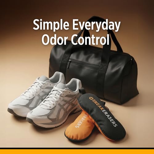 StinkERASERS Activated Charcoal Shoe Deodorizer Bags, 2 Pack | Natural Odor Eliminator, Shoe Smell Remover, Reusable Unscented, Moisture Absorber Inserts, For Sneakers, Boots & Gym Bags - style: 2 Pack