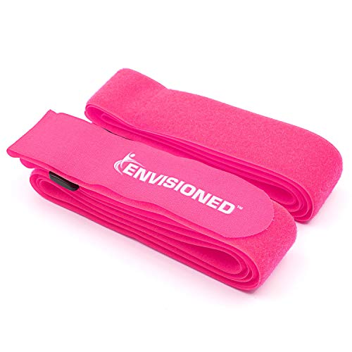 Reusable Cinch Straps 2" x 100" - 2 Pack - Hook and Loop Straps (Neon Pink) - color: Pink, size: 2" x 100"