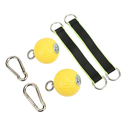 Climbing Pull Up Hand Grips Ball Set, Wireless Arm Strength Training Equipment, Non Slip Grip Balls with Webbing Buckle for Rock Climbing, Gym and Home Workouts - size: 72mm model