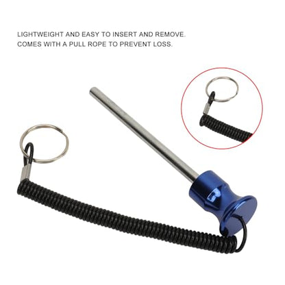 Weight Machine Pin Magnetic, Weight Stack Selector Pin with Pull Rope 8x125mm, for Commercial Gym or Home Health Grade Steel Heavy Duty Gym Accessories (1) - size: 1