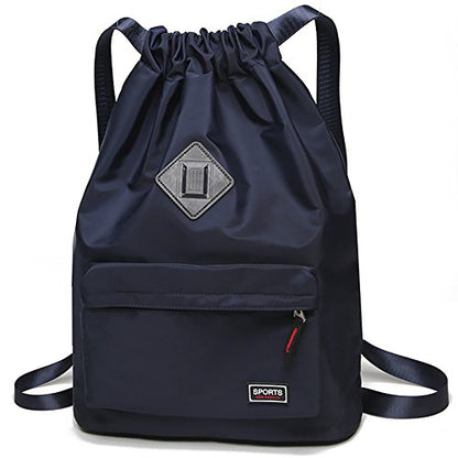 Peicees Waterproof Drawstring Sport Bag Lightweight Sackpack Backpack for Men and Women | Waterproof - color: Blue