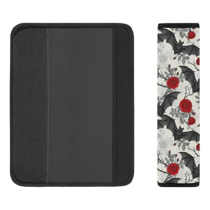 2 Piece Gothic Floral Roses Bat Car Seat Straps Shoulder Pads Universal Fit Automotive Seat Belt Protector for Kids, Car Seats Pushchair Strollers High Chair Pushchair - color: Pattern 1155