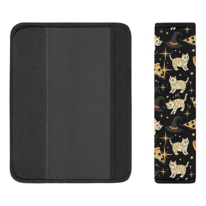 Universal Soft and Comfortable Seat Belt Shoulder Pad for Adult Use, Most Cars, 1 Pair Hand Drawn Cats Pizza Starry Sky Harness Pads Strap Anti-Slip Pad - color: Pattern 925