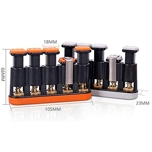 DILIMI Finger Strengthener, Guitar Beginner Exercier, Finger Trainer, Hand Grip Strength Trainer for Athletes,Musicians - color: Gray