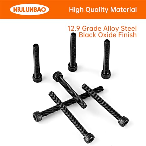 M5 x 40mm 45mm 50mm 55mm 60mm Hex Socket Head Cap Screws Bolts, 12.9 Grade Alloy Steel, Black Oxide Finish, Allen Socket Drive, Metric Machine Fully Threaded, Assortment Kit 30PCS - size: M5 x 40/45/50/55/60mm (30PCS)