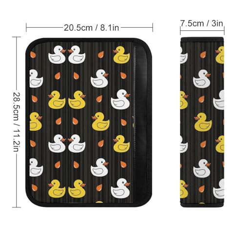 Soft Padded Seat Belt Shoulder Pad for Elderly Support, Stroller Pushchair High Chair, 2 Pack Yellow White Cute Rubber Duck Shoulder Harness Cover Neck and Shoulder Support - color: Pattern 1258